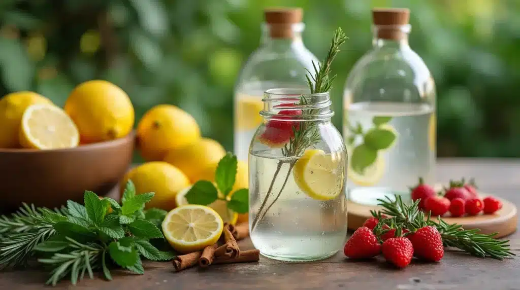 Fresh ingredients for a jalbitedrinks liquor recipe.