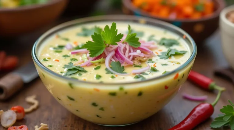 Close-up of a bowl of authentic Leche de Tigre.